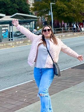 Levi's Light Pink Quilted Puffer Jacket